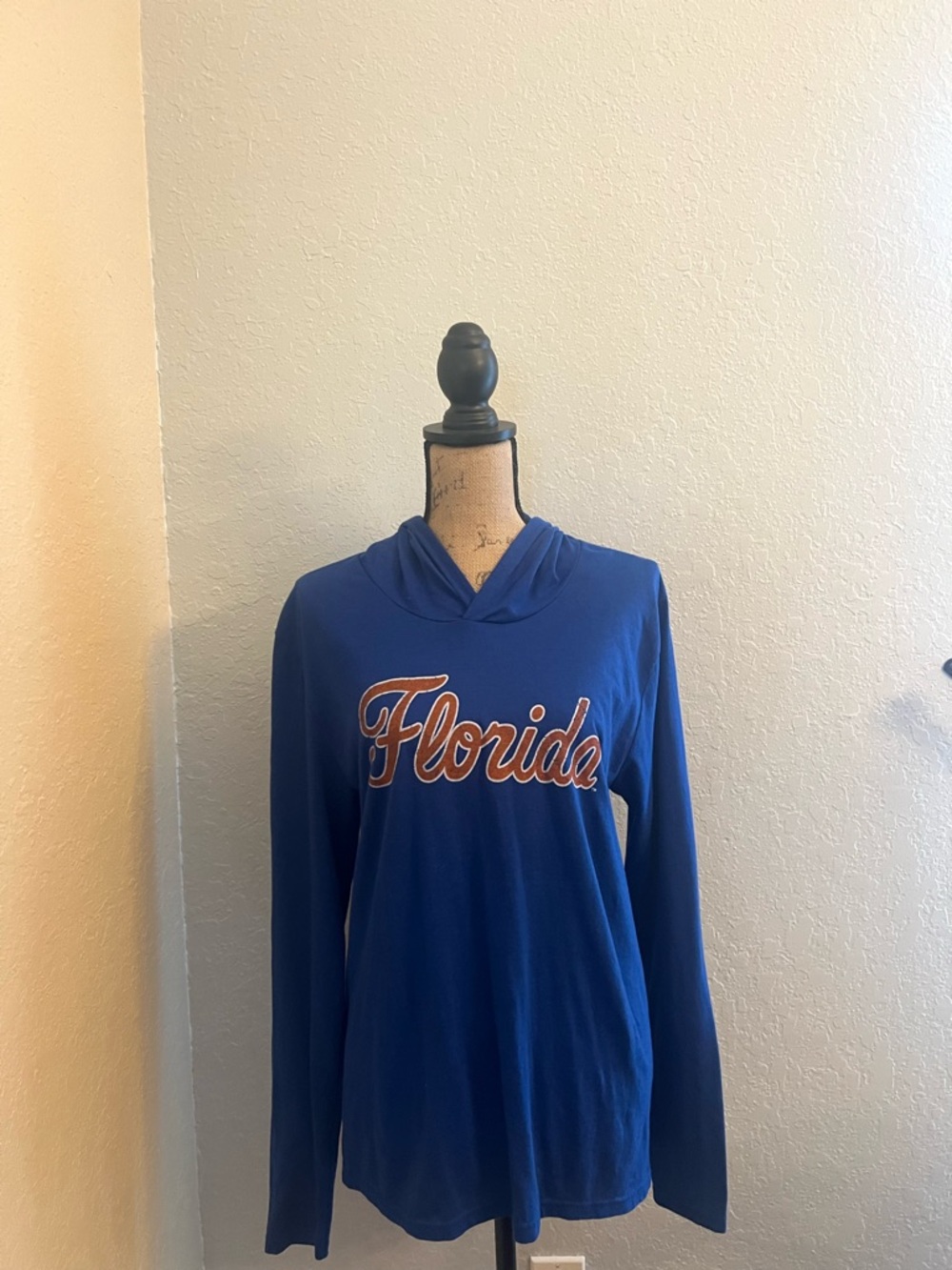 Florida Gator Blue Hooded Long Sleeve Tee